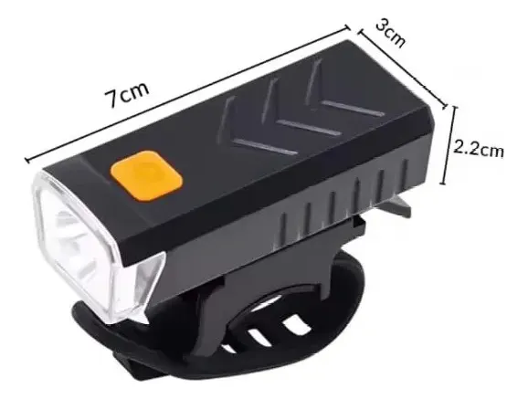 Linterna Led Para Bicicleta Con Batería Recargable Usb Negro Negro - Imagen 8