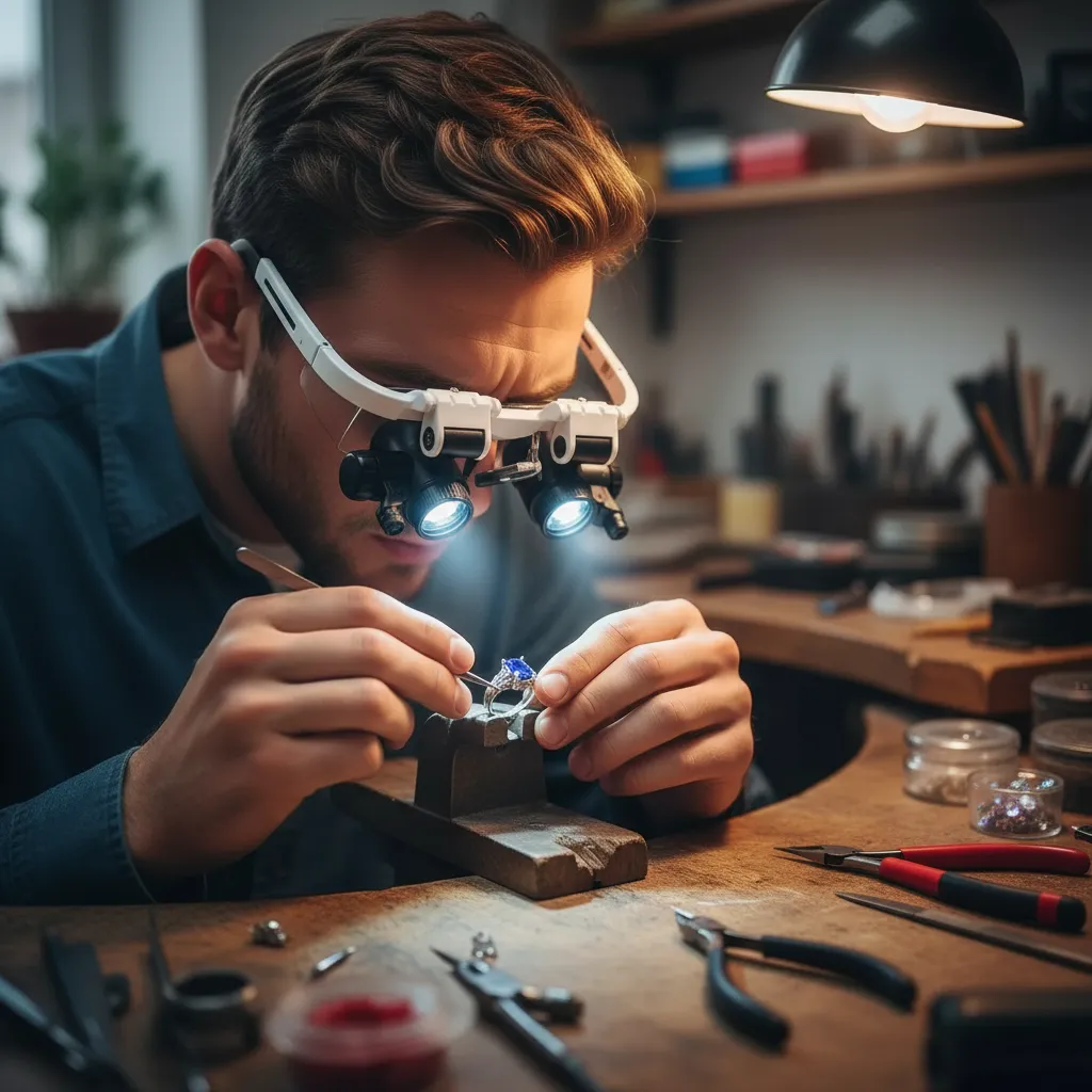 Lupa Led Trabajos Precisión Lentes Iluminación - Imagen 3