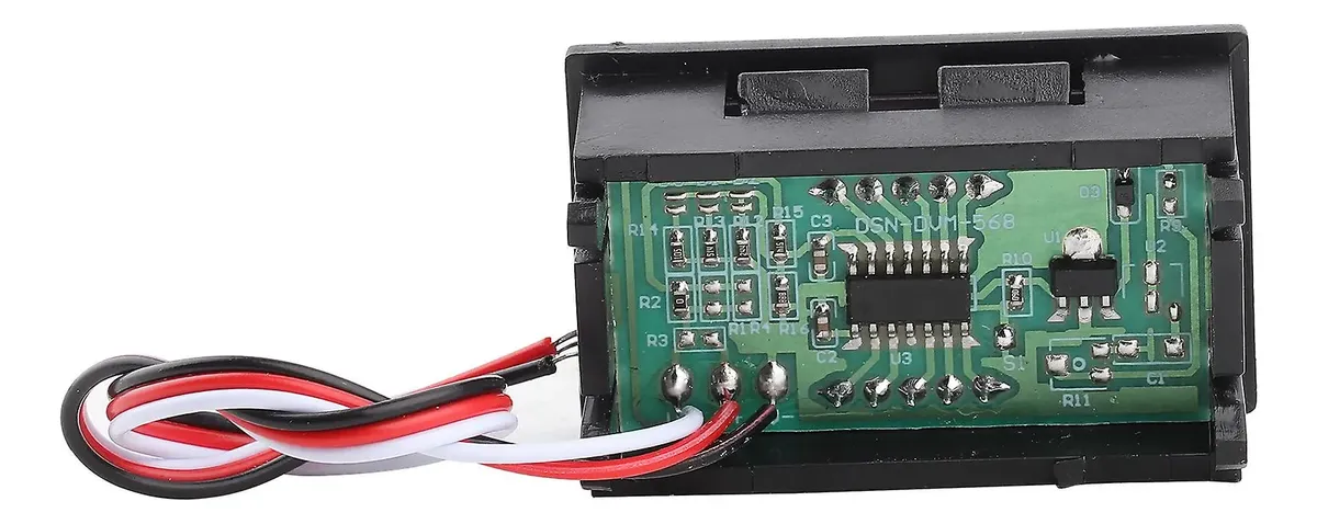 Medidor De Voltaje Digital Voltimetro Tres Cables Dc 70 - 500 V Con Panel Azul - Imagen 4