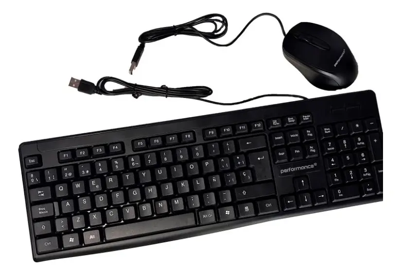 Kit Combo Teclado Mouse Membrana Usb Español Performance - Imagen 2
