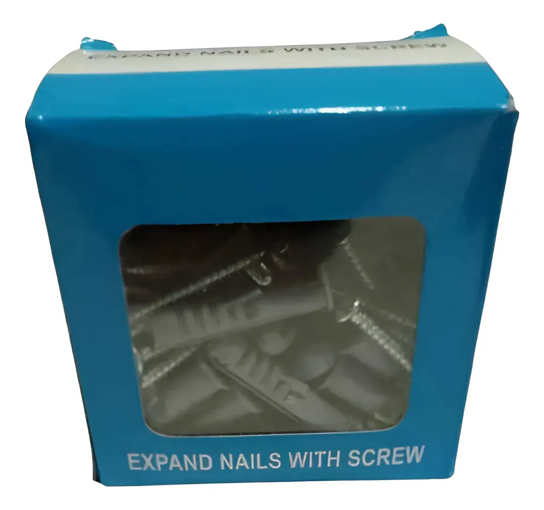 Kit Set Caja Tornillos Y Tarugos 6mm X 50 Unidades Gris - Imagen 4