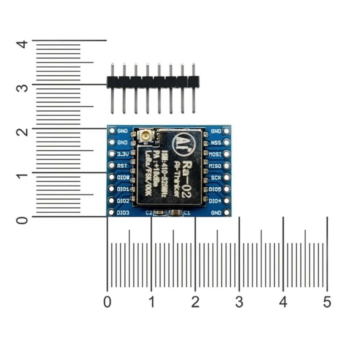 Modulo Rf Transceptor Lora Ra-02 Sx1278 Con Pcb Arduino - Imagen 3