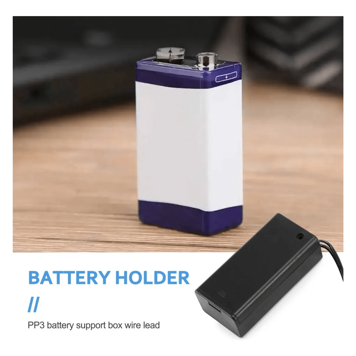 Porta Bateria Holder Bateria9v Tapa Interruptor Switch Plug x 5u - Imagen 3