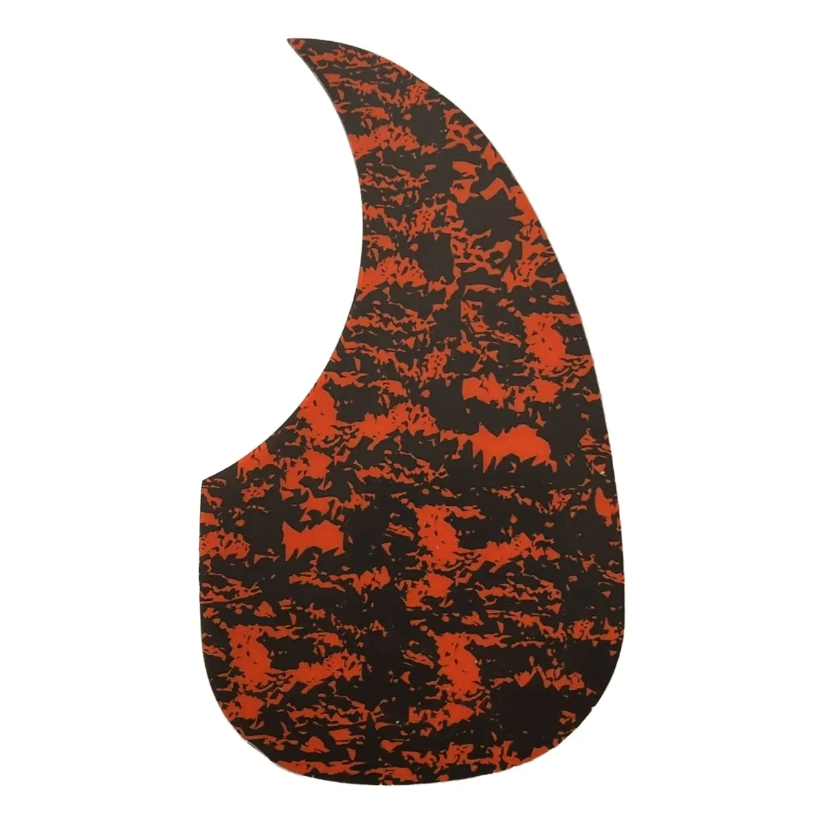 Pickguard Parche Acustica Pvc Gota Guitarra Autoadhesivo Negro Naranja