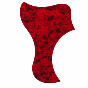 Pickguard Parche Acustica Pvc Taylor Guitarra Autoadhesivo Rojo Negro Marmolado