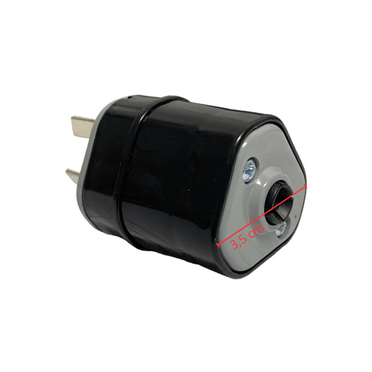 Enchufe Ficha Adaptador Macho 3 Patas Planas Color Negro Ideal Para Prolongador Alargue - Imagen 3
