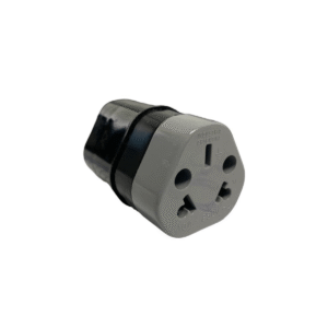 Enchufe Ficha Adaptador Hembra 3 Patas Planas 2 Redondas Color Negro Ideal Para Prolongador Alargue