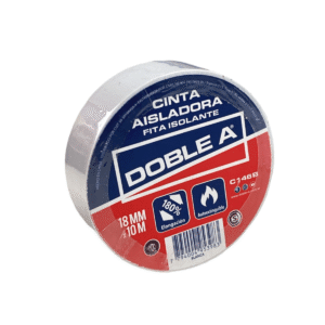 Cinta Aisladora Autoadhesiva Blanca Doble A 18mm X 10 Mts