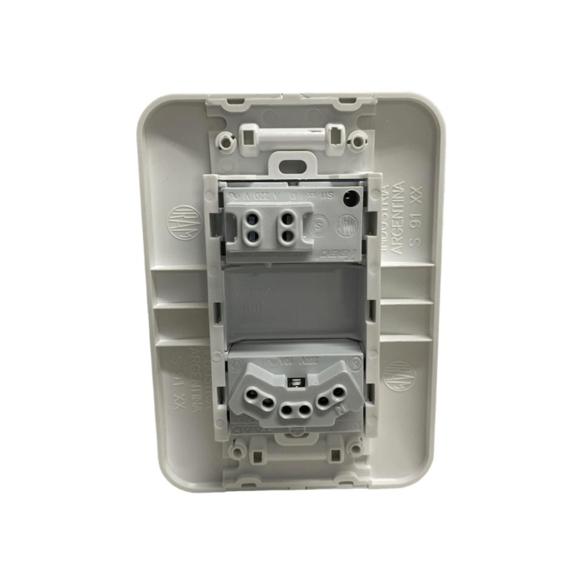 Combo 10 Módulos Con Punto Y Toma + 10 Cajas Pvc Rectangulares - Imagen 3