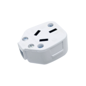 Enchufe Ficha Adaptador Hembra 3 Patas Planas 10 Amp Color Blanco