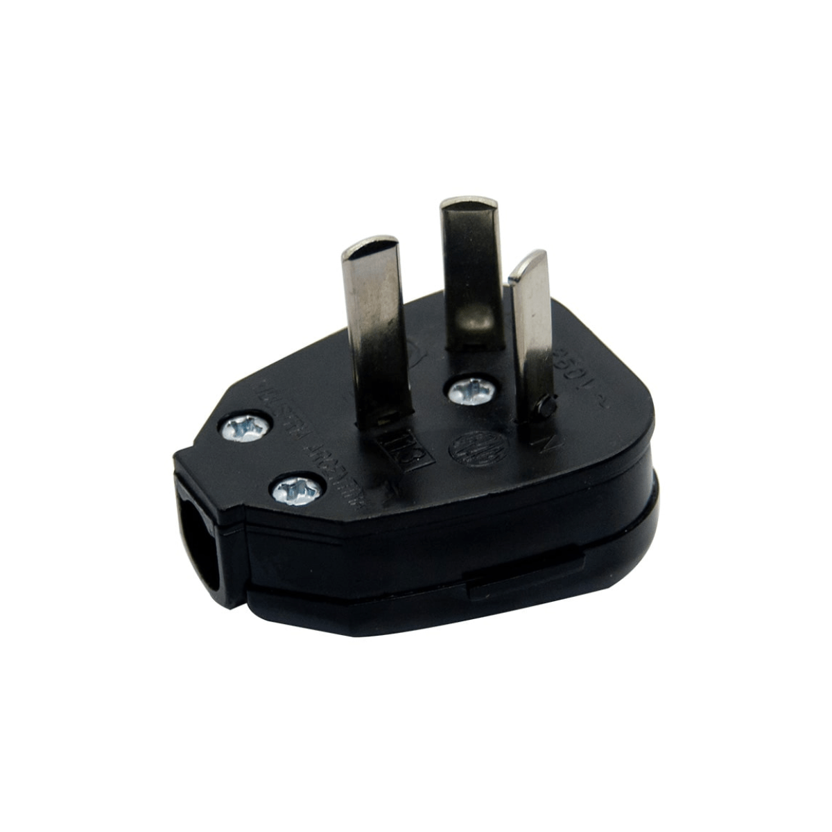 Enchufe Ficha Adaptador Macho 3 Patas Planas 10 Amp Color Negro