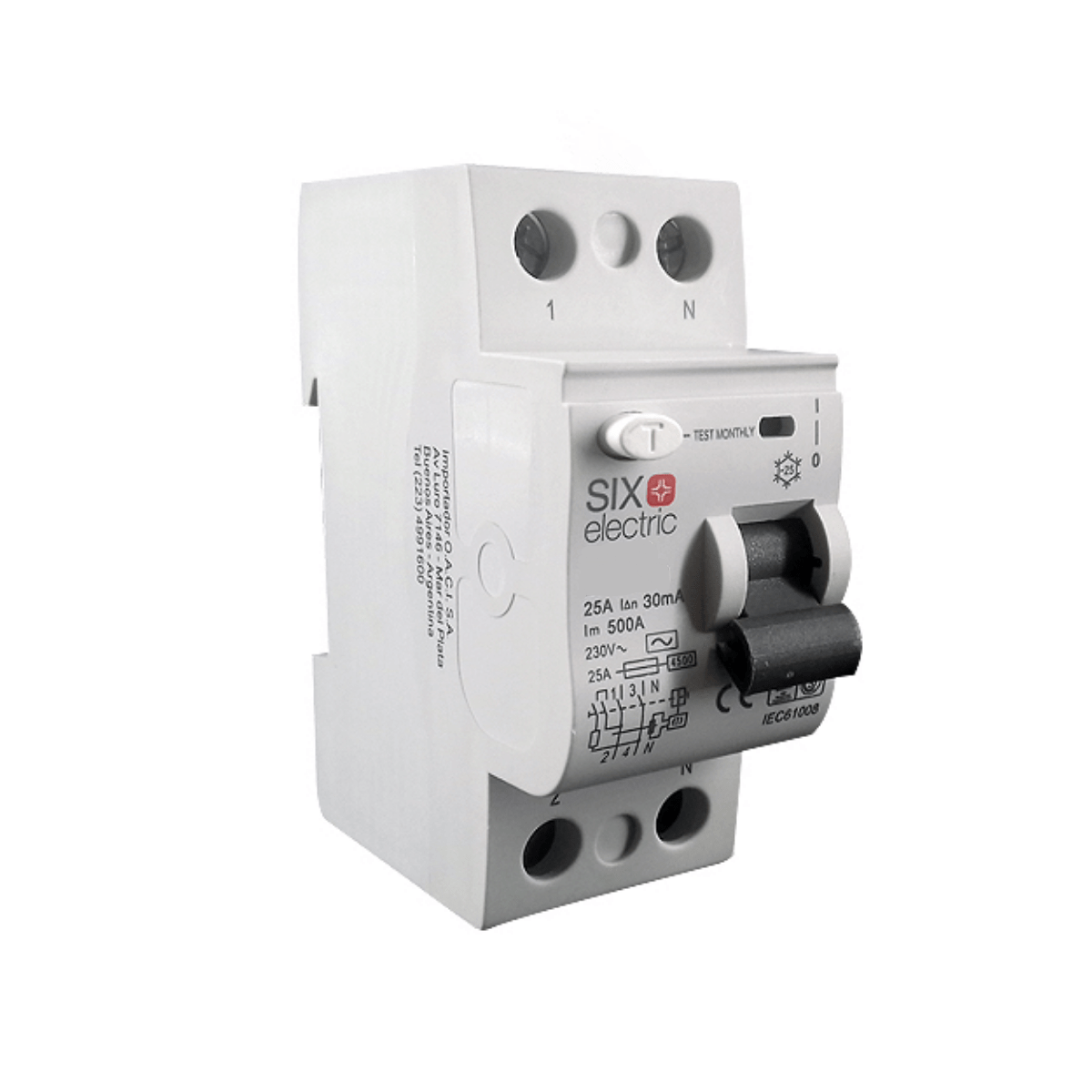 Disyuntor Diferencial Interruptor Bipolar 2x40a 30ma