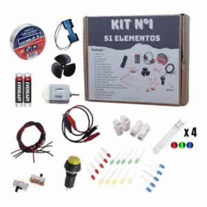 Kit Electrónica Combo 51 Elementos Principiante Niño Leds