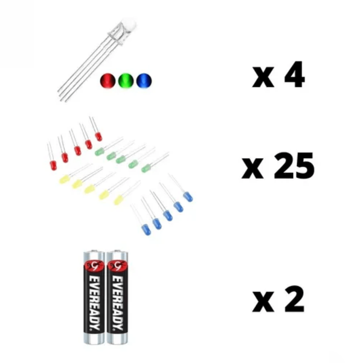 Kit Electrónica Combo 51 Elementos Principiante Niño Leds - Imagen 6