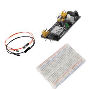Combo Protoboard 400 Puntos + Fuente Protoboard + Cables