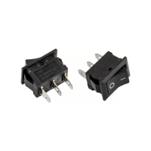 Llave Tecla Interruptor 250v 6a 3 Patas Contacto On On Negro x 5u