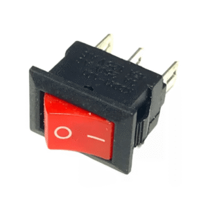 Llave Tecla Interruptor 250v 6a 3 Patas Contactos On On Rojo x 5u