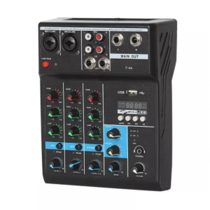 Consola Mixer 4 Canales Grabacion Pc Phantom Power Bt Usb 5v