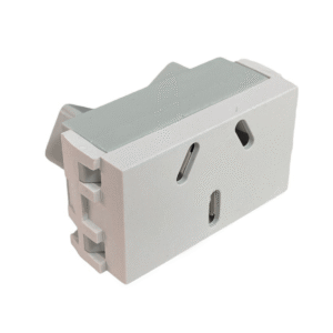 Módulo Toma Corriente Espigas Planas 10amp Blanco