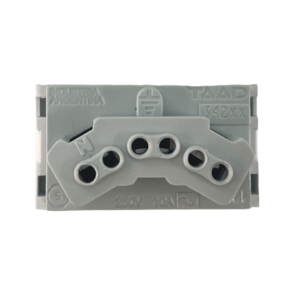 Módulo Toma Corriente Espigas Planas 10amp Blanco - Imagen 4
