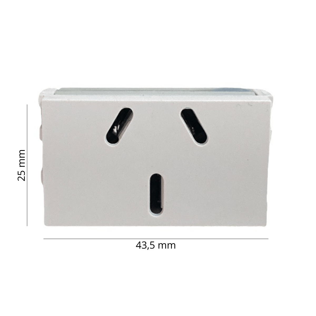 Módulo Toma Corriente Espigas Planas 10amp Blanco - Imagen 5