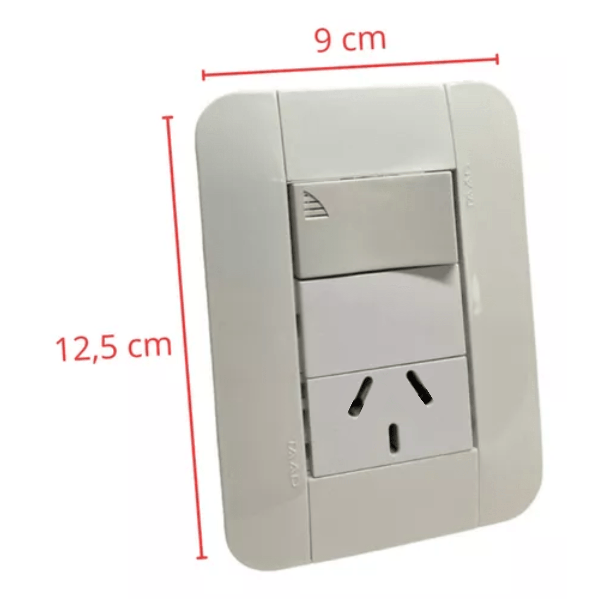 Combo 10 Módulos Con Punto Y Toma + 10 Cajas Pvc Rectangulares - Imagen 2