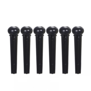 Pines Pin Para Puente Cuerda Guitarra Acústica Negro X 6 U