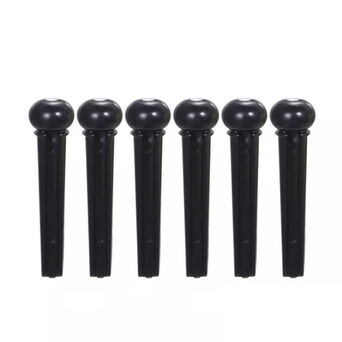 Pines Pin Para Puente Cuerda Guitarra Acústica Negro X 6 U