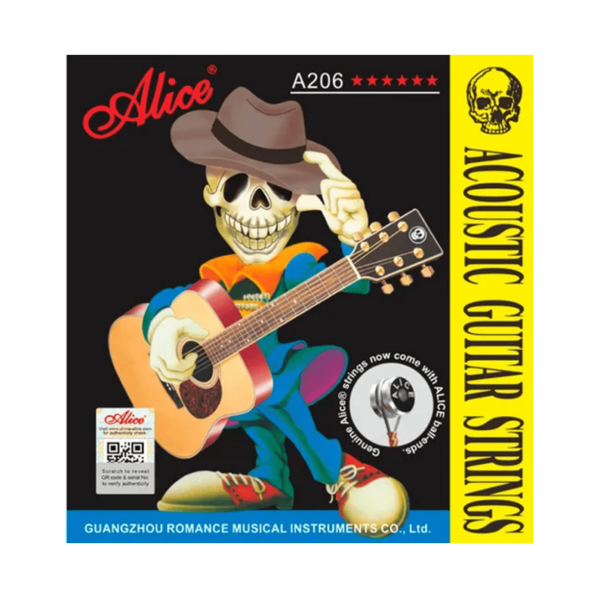 Cuerdas Alice Guitarra Acustica Encordado Completo Excelente