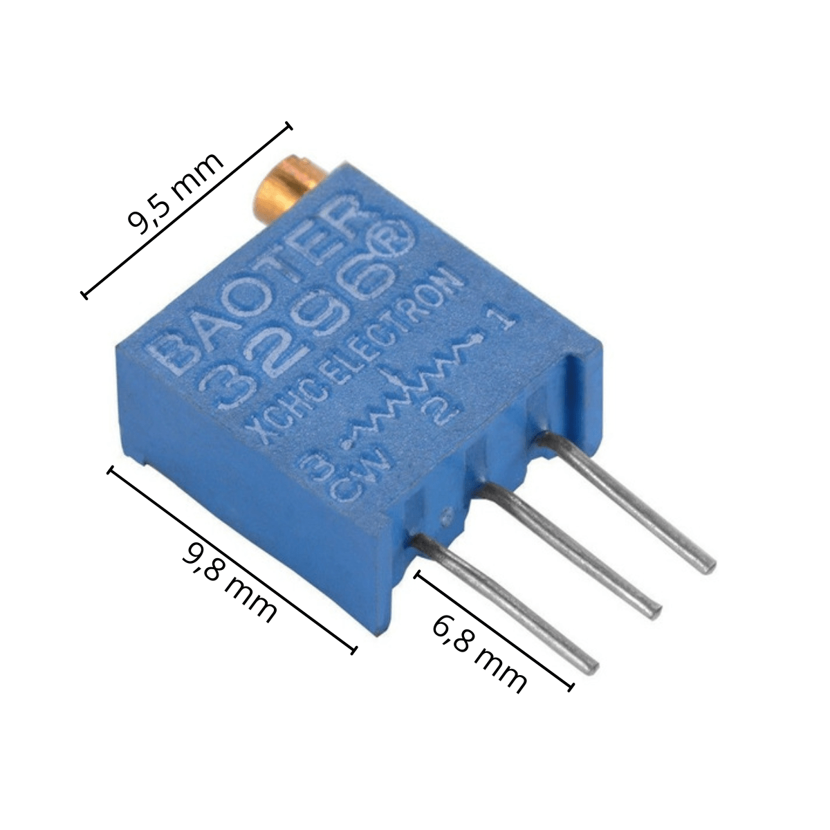 Kit Potenciometros Mini Pcb Multivuelta Preset 9 Valores - Imagen 3
