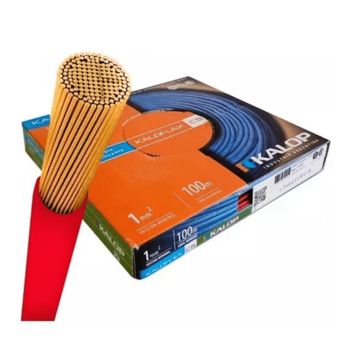 Cable Unipolar 1mm Flexible Kalop Cat5 Rojo Por Metro - Imagen 2