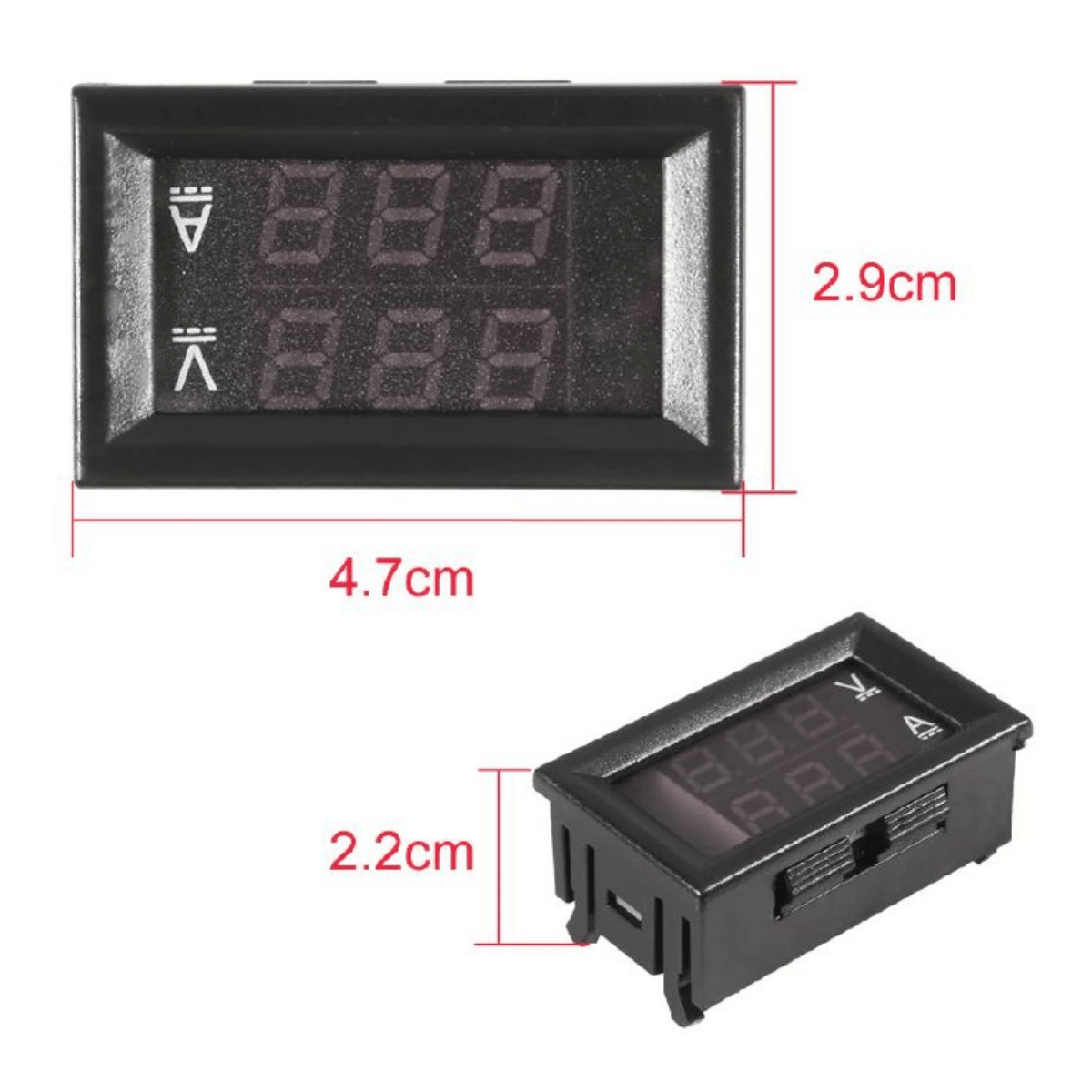Medidor De Voltaje Amperaje Digital Dc 0-100v 10a Con Panel - Imagen 3
